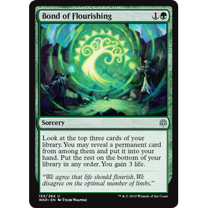 Magic löskort: War of the Spark: Bond of Flourishing