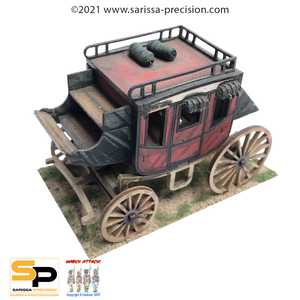 Old West Stagecoach (28mm) (MDF)