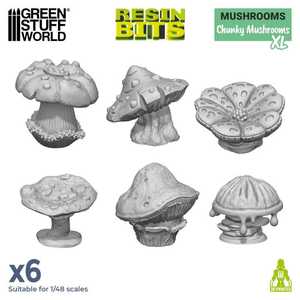 Green Stuff World: Chunky Mushrooms XL - 3D Printed