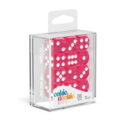 Speckled: Pink/white (12-dice set)
