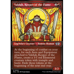 Magic löskort: Multiverse Legends: Valduk, Keeper of the Flame (V.1) (Foil)