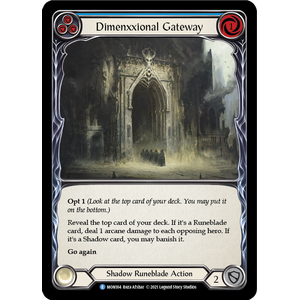 FaB Löskort: Monarch 1st Edition: Dimenxxional Gateway (Blue) (Rainbow Foil)