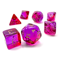 Gemini™ Translucent Red-Violet/gold (7-Die set)
