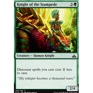 Magic löskort: Rivals of Ixalan: Knight of the Stampede (Foil)