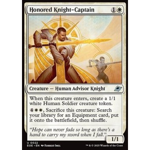 Magic löskort: Edge of Eternities: Honored Knight-Captain