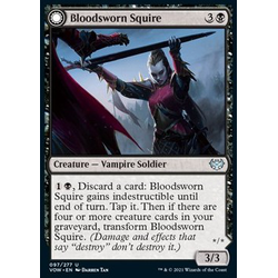 Magic löskort: Innistrad: Crimson Vow: Bloodsworn Squire // Bloodsworn Knight