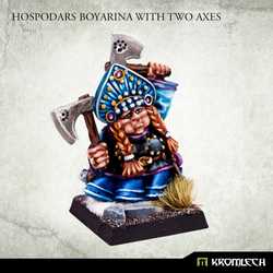 Hospodars Boyarina with two axes