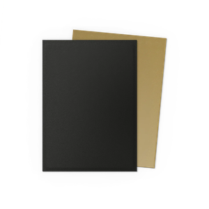 Card Sleeves Standard Matte Dual Black & Gold (100 in box) (Dragon Shield)