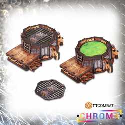 Chroma Terrain: Acid Vats (Pre-Coloured MDF)