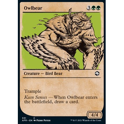 Magic löskort: Adventures in the Forgotten Realms: Owlbear (alternative art)