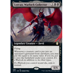 Magic löskort: Commander: Adventures in the Forgotten Realms: Lorcan, Warlock Collector (alternative art)