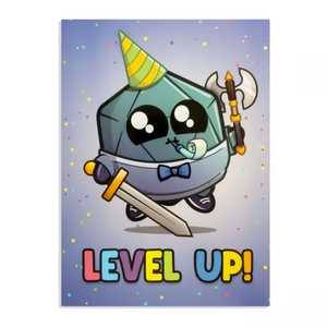Gratulationskort Leveled Up