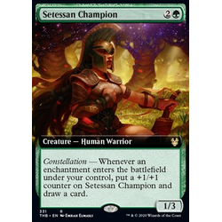 Magic löskort: Theros: Beyond Death: Setessan Champion (alternative art) (Foil)