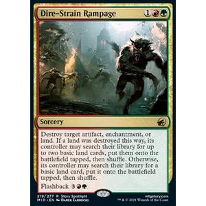 Magic löskort: Innistrad: Midnight Hunt: Dire-Strain Rampage