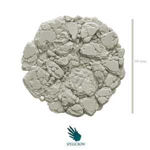Spellcrow: Cracked Stone Layer for 60 mm Base (1)