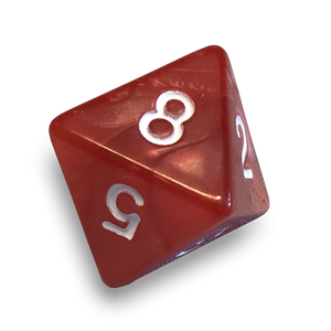 Pearl Dice: Red/White (D8)