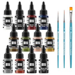 Pro Acryl Intro Set - 12 Colors + 3 Brushes