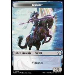 Magic löskort: March of the Machine: Knight Token (White and Blue 2/2)