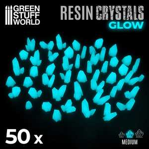 Green Stuff World -  Resin Crystals (Medium Glow Aqua Turquoise)