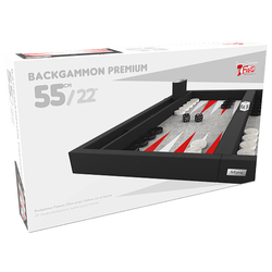 Backgammon Premium Black with Red (55 cm / 22")