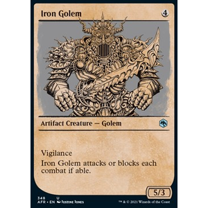 Magic löskort: Adventures in the Forgotten Realms: Iron Golem (alternative art) (Foil)