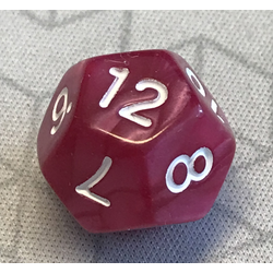 Pearl Dice: Rose Red/White (D12)