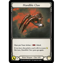 FaB Löskort: Crucible of War Unlimited: Mandible Claw - Right (Rainbow Foil)
