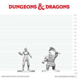 D&D Nolzur's Marvelous Miniatures (unpainted): Cultist of Bane & Dwarf Zhentilar Soldier
