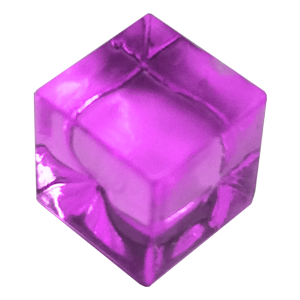 Spelpjäs: Ice Cube 8mm - Transparent, Purple (10st)