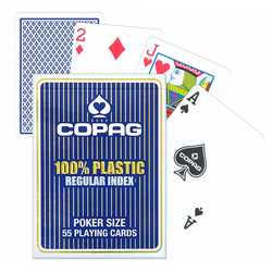 Copag 2 Corner Poker Plastic Blue (kortlek)