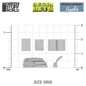 Green Stuff World: 3D Printed Resin Set - Resin Books (21) (1:35)