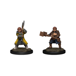 Critical Role Unpainted Miniatures: Dwarf Dwendalian Empire Fighter Female (2)