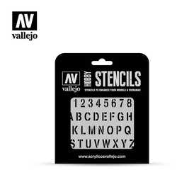 Vallejo Stencils: Stamp Font