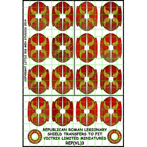 Little Big Men Studio: Republican Roman Shield Transfers #3 for Victrix