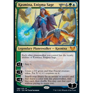 Magic Löskort: Strixhaven: School of Mages: Kasmina, Enigma Sage (Promo) (Foil)