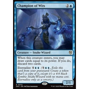 Magic löskort: Magic: Commander: Aetherdrift: Champion of Wits
