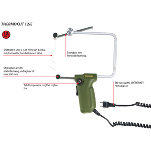 Thermocut Varmtrådsskärare 12/E, 12V, 60W