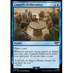 Magic löskort: The Lord of the Rings: Tales of Middle-earth: Council's Deliberation (Foil)