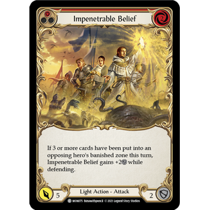 FaB Löskort: Monarch 1st Edition: Impenetrable Belief (Red) (Rainbow Foil)