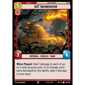 Star Wars: Unlimited Löskort: Secrets of Power: AAT Incinerator