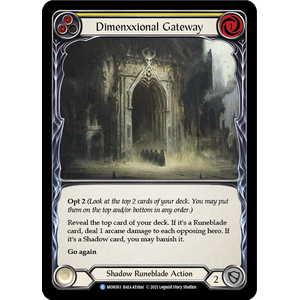 FaB Löskort: Monarch 1st Edition: Dimenxxional Gateway (Yellow) (Rainbow Foil)