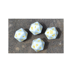 Warzone: 4 Grey and Yellow D20 Dice