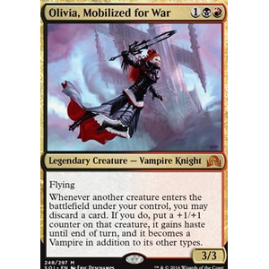Magic löskort: Shadows over Innistrad: Olivia, Mobilized for War