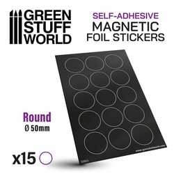 Round Magnetic Sheet (50 mm) - Self Adhesive