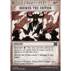 Magic löskort: Breaking News: Skewer the Critics (Foil)