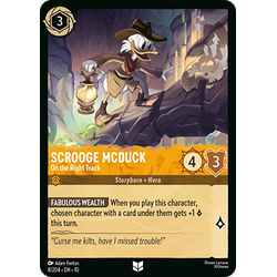 Lorcana Löskort: Whispers in the Well: Scrooge McDuck - On the Right Track