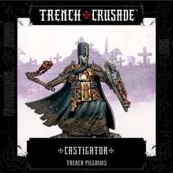 Trench Crusade: Trench Pilgrims - Castigator with Shield & Whip (3D-resin) (1)