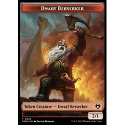 Magic löskort: Commander Masters: Dwarf Berserker Token (R 2/1) // Treasure Token