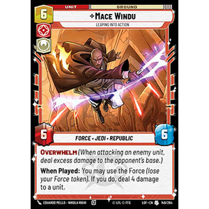 Star Wars: Unlimited Löskort: Legends of the Force: Mace Windu, Leaping into Action