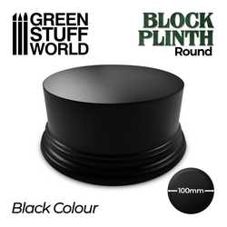 Round Block Plinth: 10cm - Black